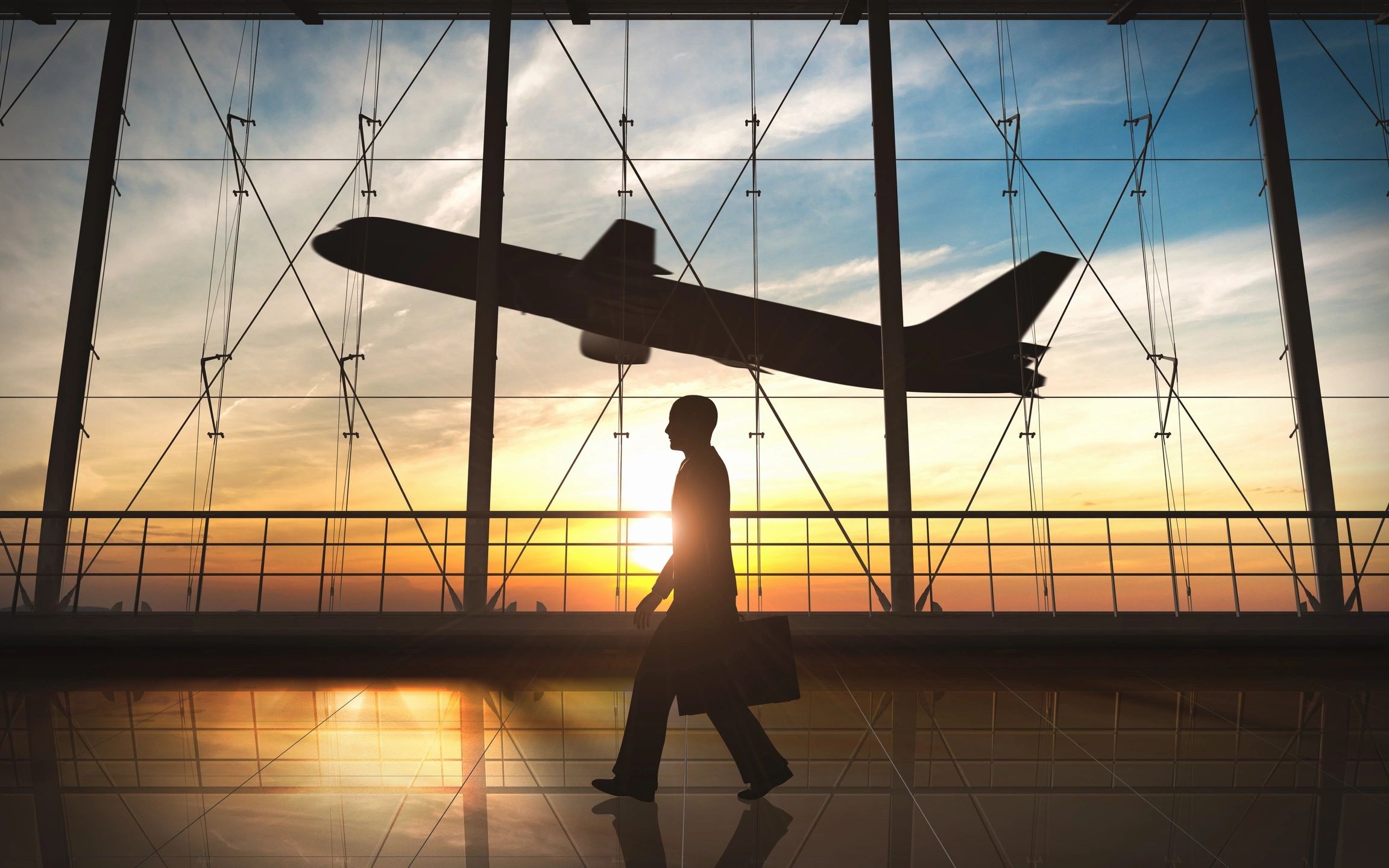 Business traveler representing assembly and delivery